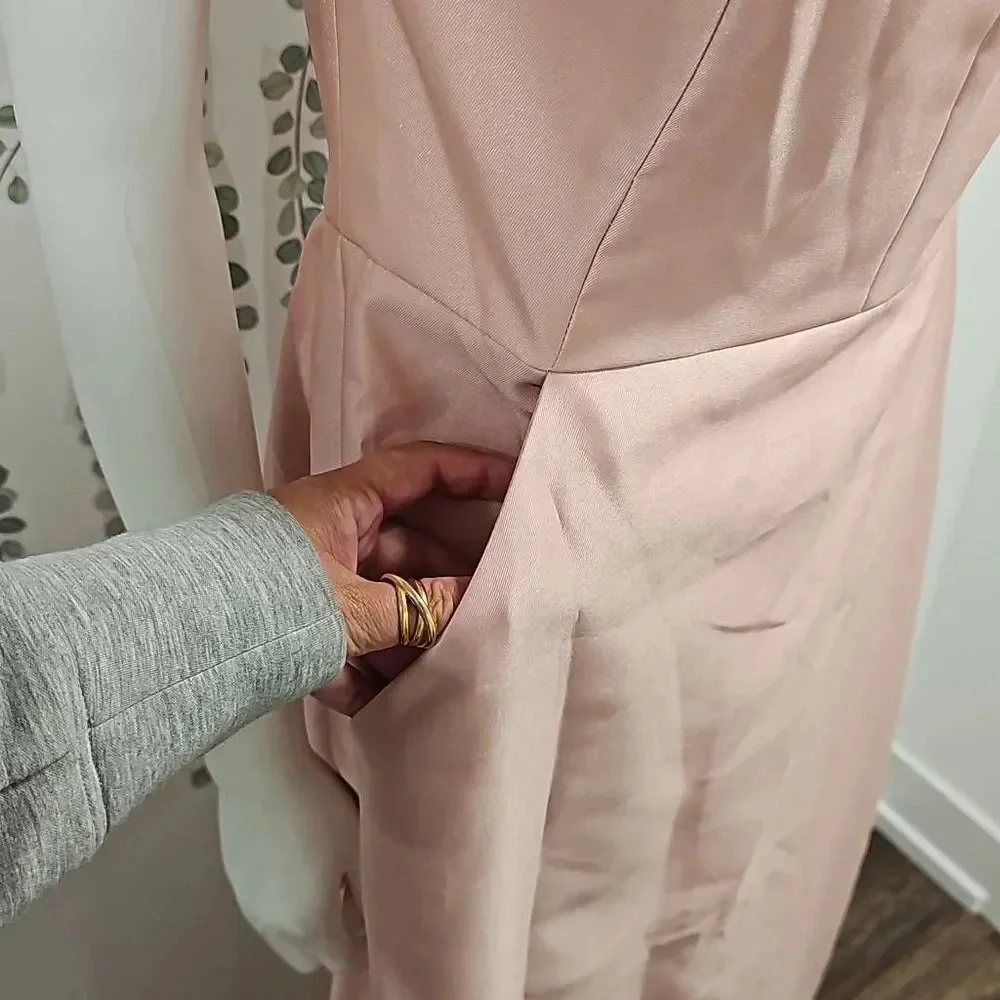 Alfred Sung Strapless Maxi Dress Size 14 - Picture 6 of 12